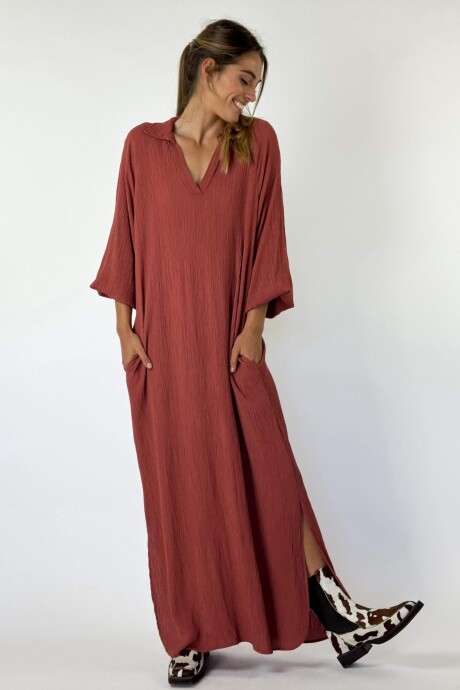 VESTIDO GIOVINA Ladrillo