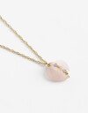 Cadena Corta con Dije Piedras Cadena Acero Healing Rituals Cuarzo Rosa - Rosa Claro