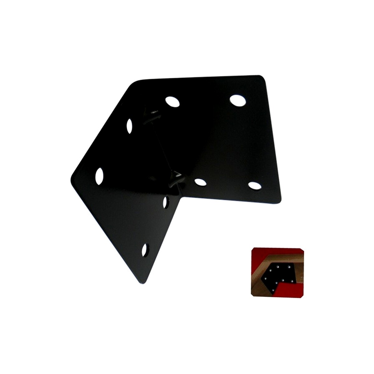 Conector angulo SC epoxi negro 117x94x94 