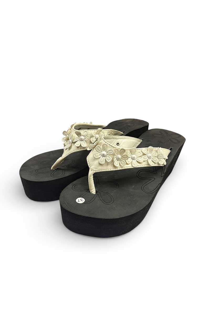 OJOTA PLATAFORMA FLORES Blanco