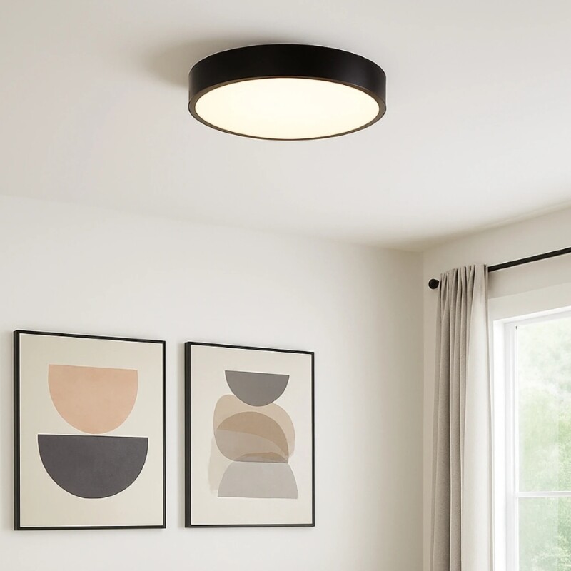 PLAFON REDONDO PHILLY 50CM DIMERIZABLE Plafon LED Redondo Philly 50 CM Negro