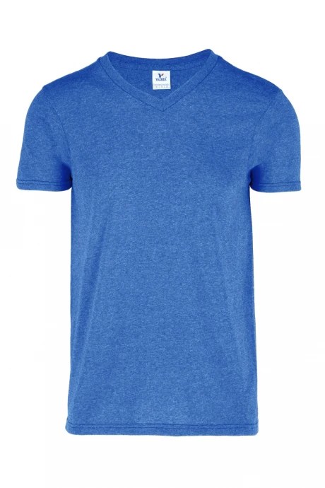 Camiseta jaspe escote en v Azul Royal