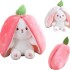 Peluche Conejo Frutillas Fresa Reversible Kawai 18 Cm Atrix® Variante Conejo