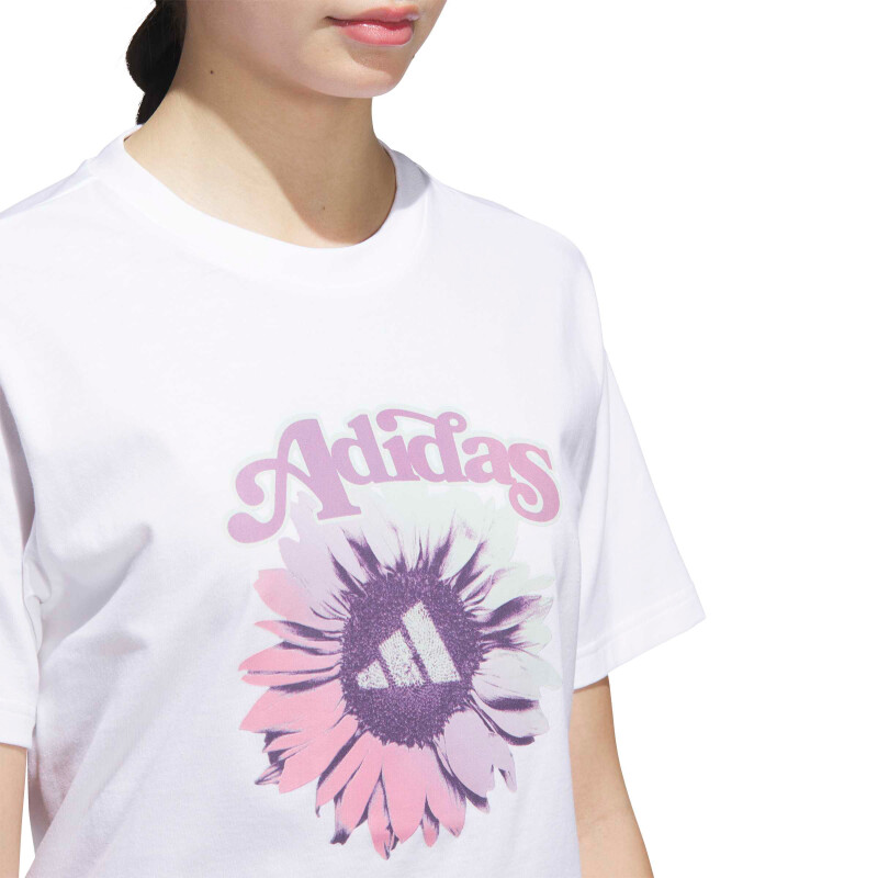 Remera de Mujer Adidas Floral Graphic W Blanco - Lila