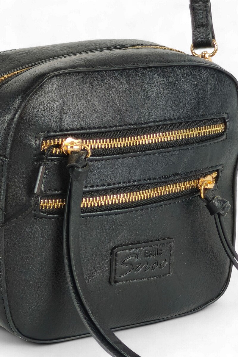 Bandolera con cierres Negro