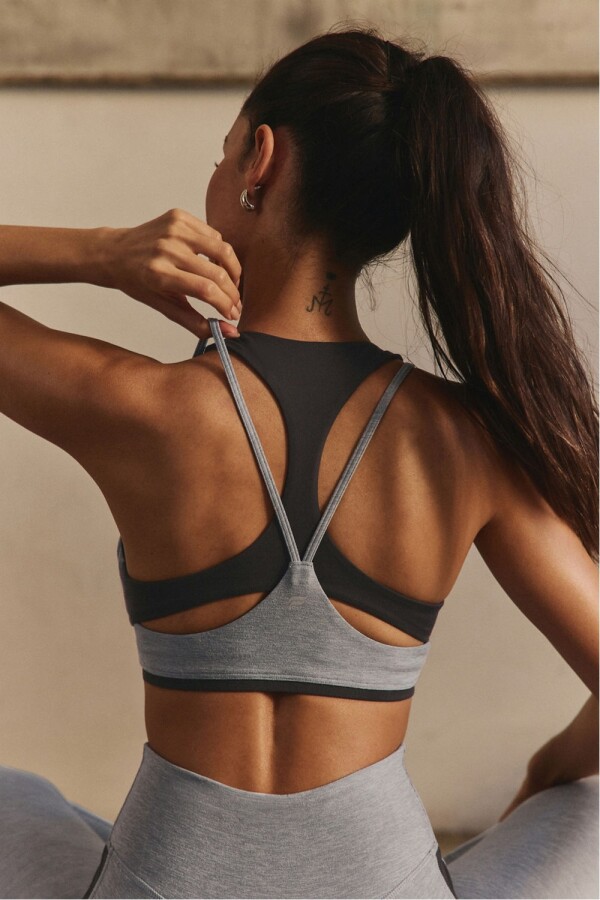 Bra Heatherflex Principal Low Impact Bra Mujer Raincloud Heather/Midnight