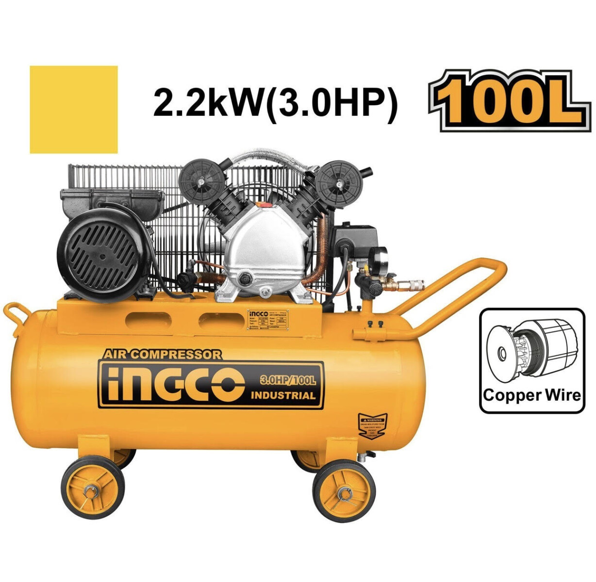 COMPRESOR 100LTS AC1301008 INGCO 