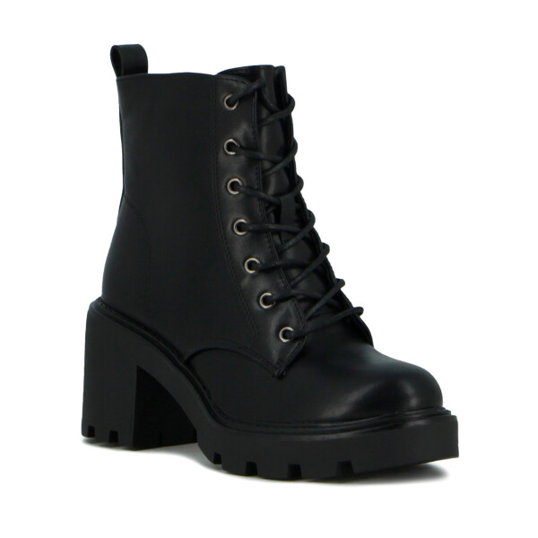 Botas Mujer Darkness Caña Baja Con Cordones Negro