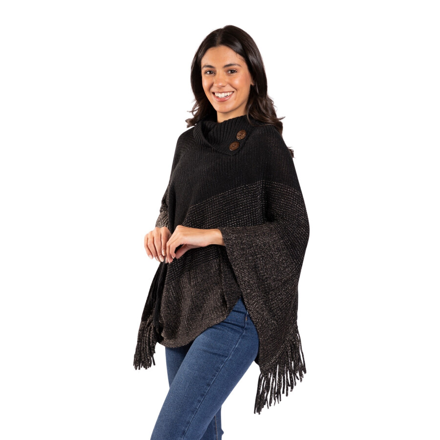 CHERRY PONCHO BLACK
