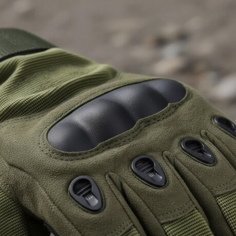 Guantes Tácticos Militares Con Protección En Nudillos Verde