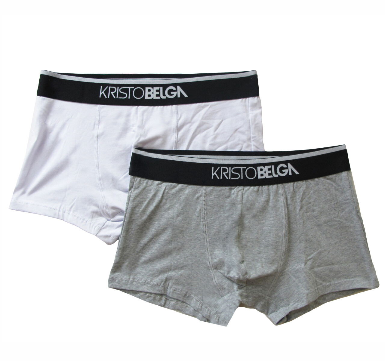 Boxer de Hombre KristoBelga BOXER Pack X 2 - Gris - Blanco 