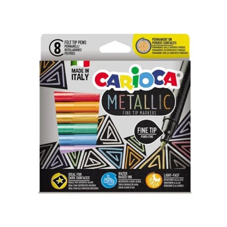 Marcador Carioca Metallic Fino x8 Marcador Carioca Metallic Fino x8