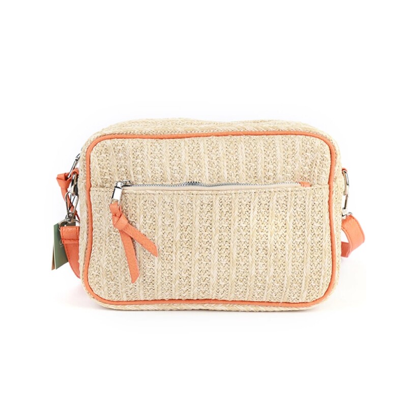 Bandolera Canva Bora-Bora con correa en hilo Beige
