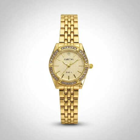 Set Reloj Mujer+7 Brochas Maquillaje+Neceser+Spa Facial 5en1 Dorado