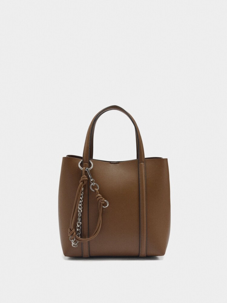 Bolso Tote Con Bandolera M camel
