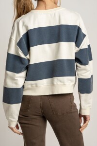 Sweater Algodon Rayas Navy Marino