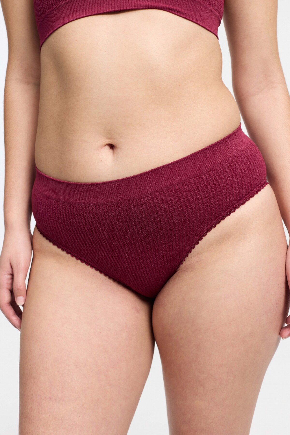 Bombacha Pimenton Trenza Borgoña