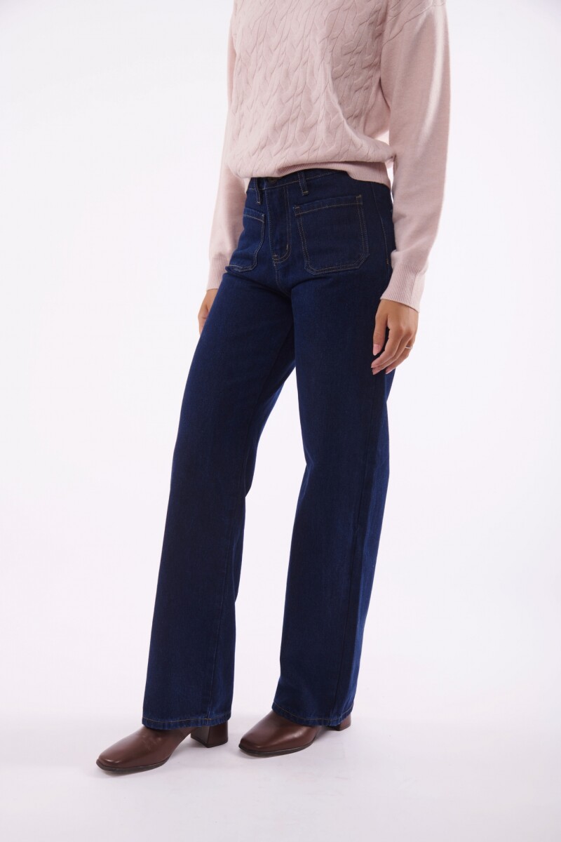 JEAN TESA WIDE LEG AZUL OSCURO