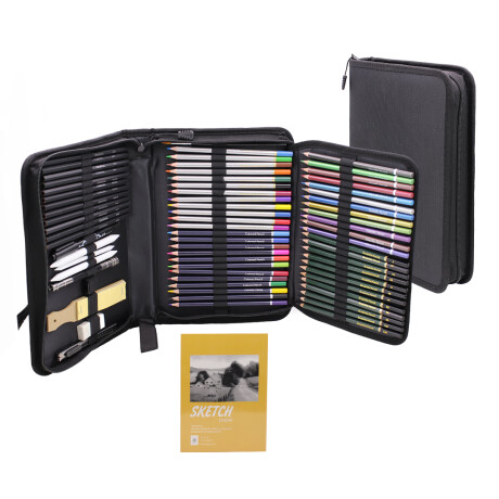 KIT 72 PIEZAS LAPICES DE COLORES C/BLOCK SURTIDOS