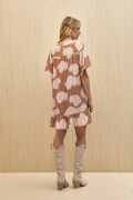 VESTIDO JILL PRINTED Beige Oscuro