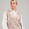 Chaleco Animal Print Slowly Beige Off
