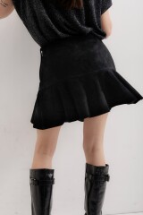 Falda Flown Leather Negro