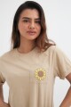 Remera girasoles BEIGE
