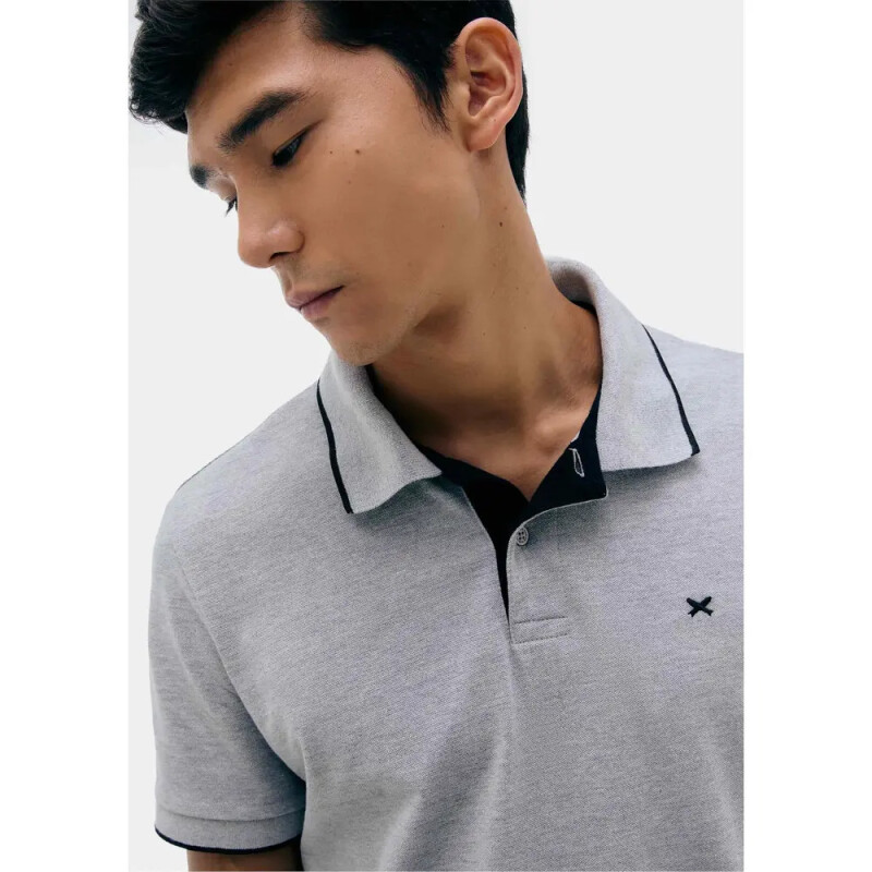 CAMISA POLO MM MASC CINZA CLARO