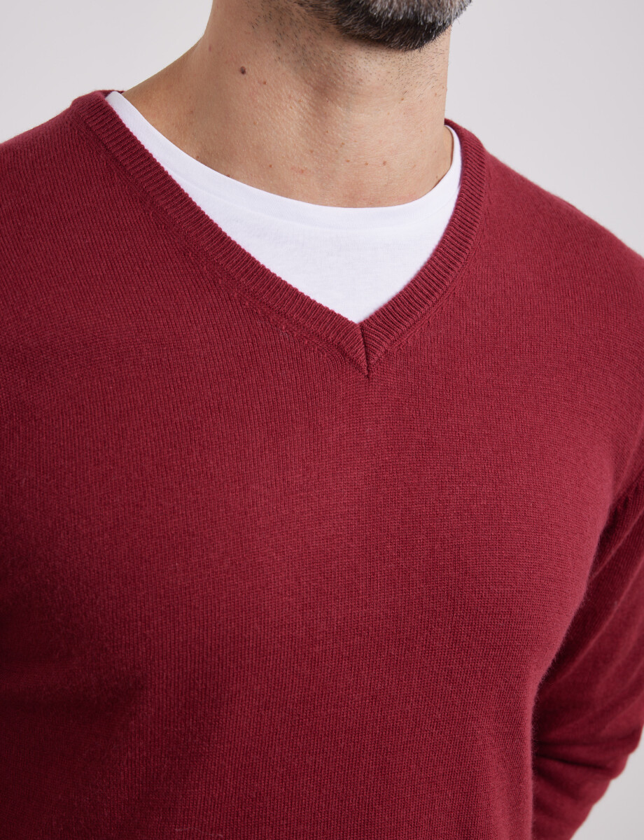 470418 SWEATER HARRY Rojo Oscuro