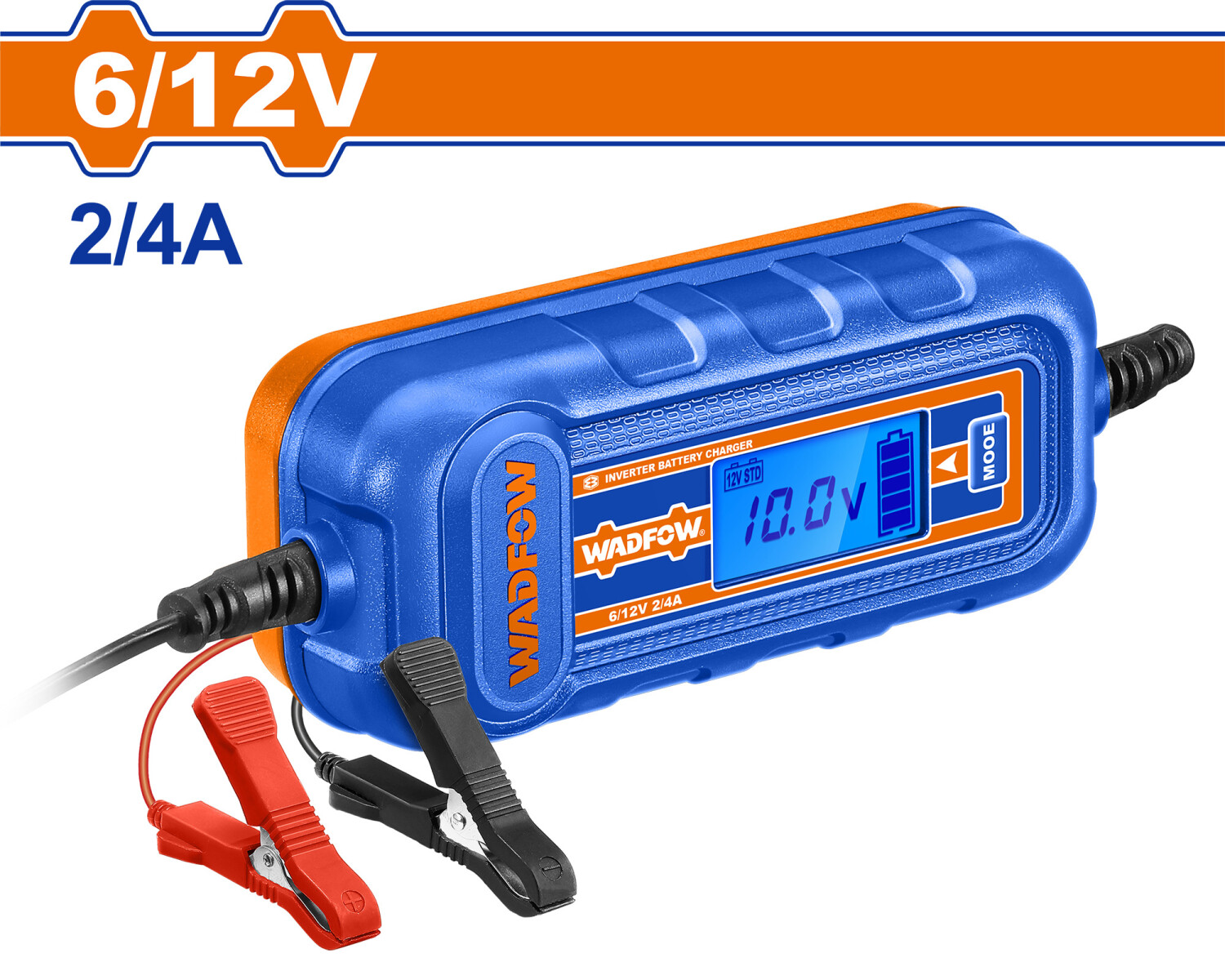 CARGADOR BATERIAS 6/12V 2A/4A WADFOW WBY15041 