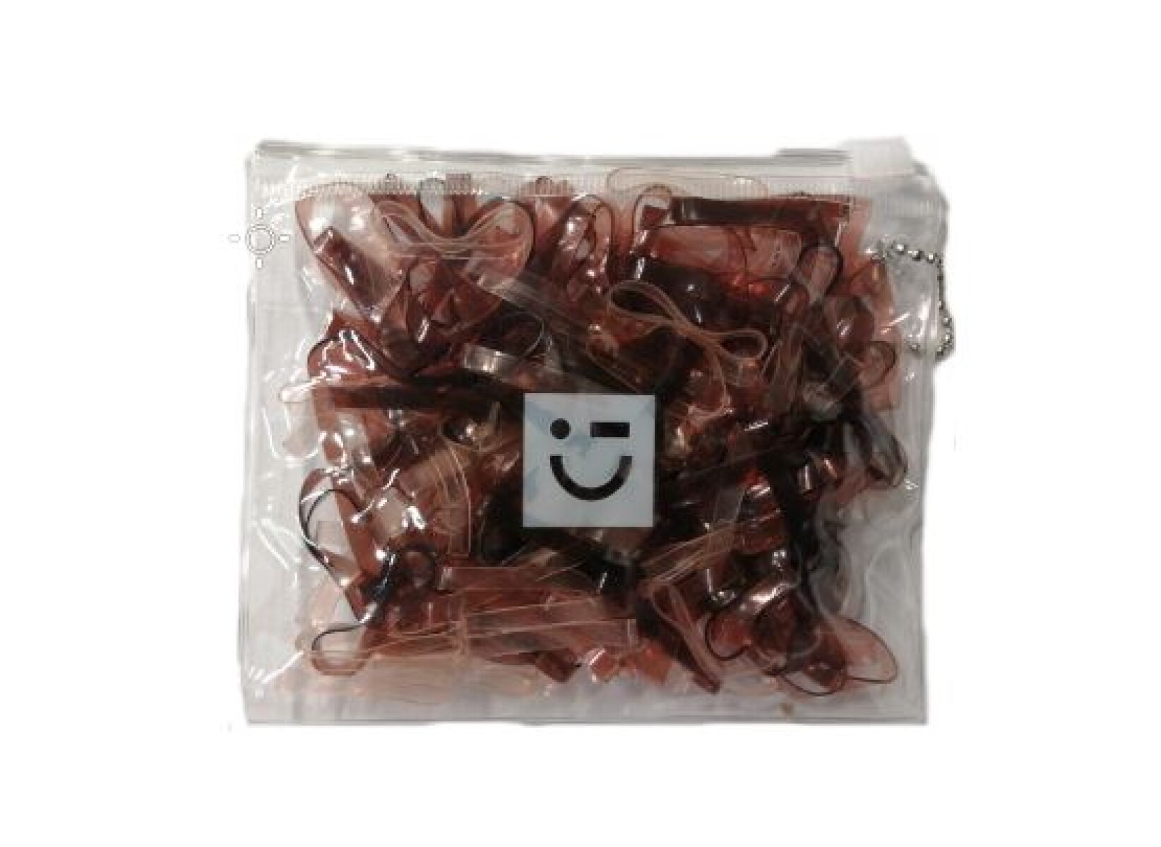 Goma de cabello 180 pcs - marrón 