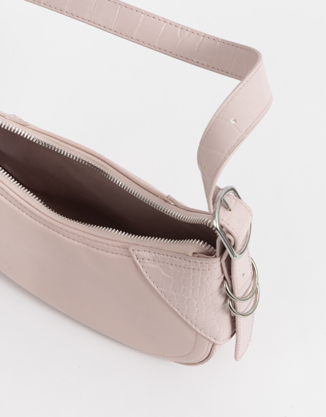 Bandoleras Bandolera Efecto Croco - Rosa Viejo