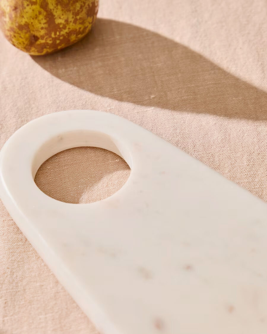 Tabla de servir Zera de mármol blanco Tabla de servir Zera de mármol blanco