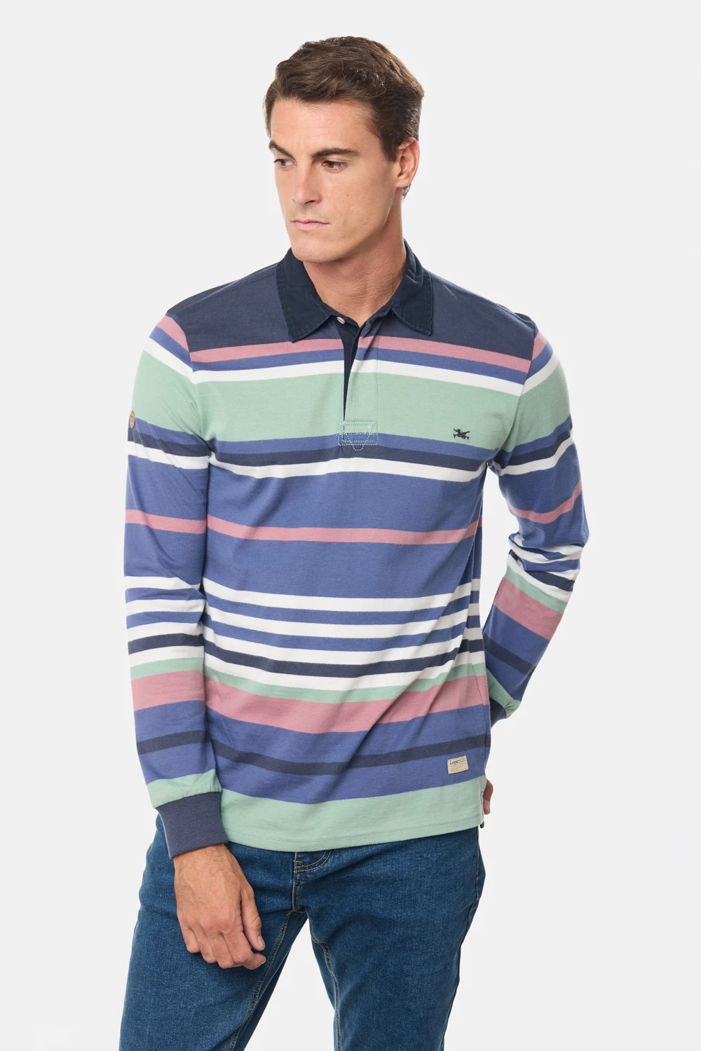 REMERA RAYADA Azul