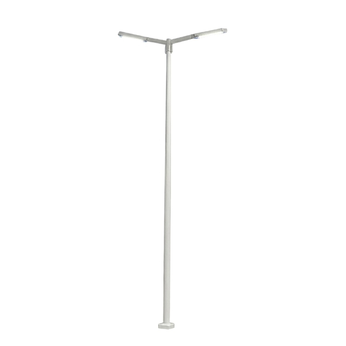 Columna 12mt Con Dos Brazos Blanca 