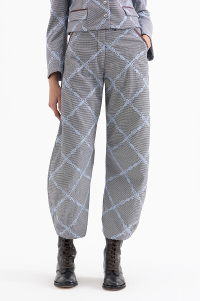 PANTALON OXFORD Celeste