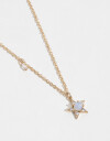 Cadena Corta con Dije Strass Collar Con Dije De Estrella Con Cubic Zirconia - Dorado