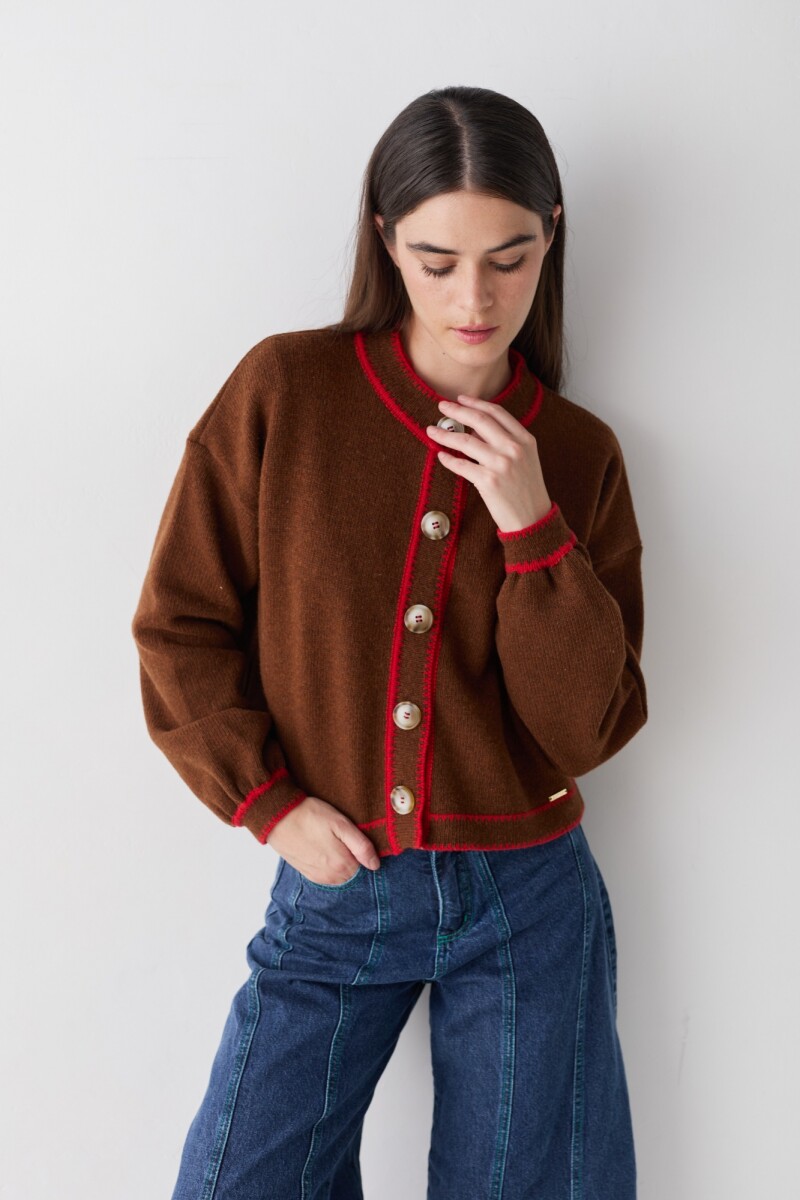 PREVENTA CARDIGAN TERRO WINTER Chocolate
