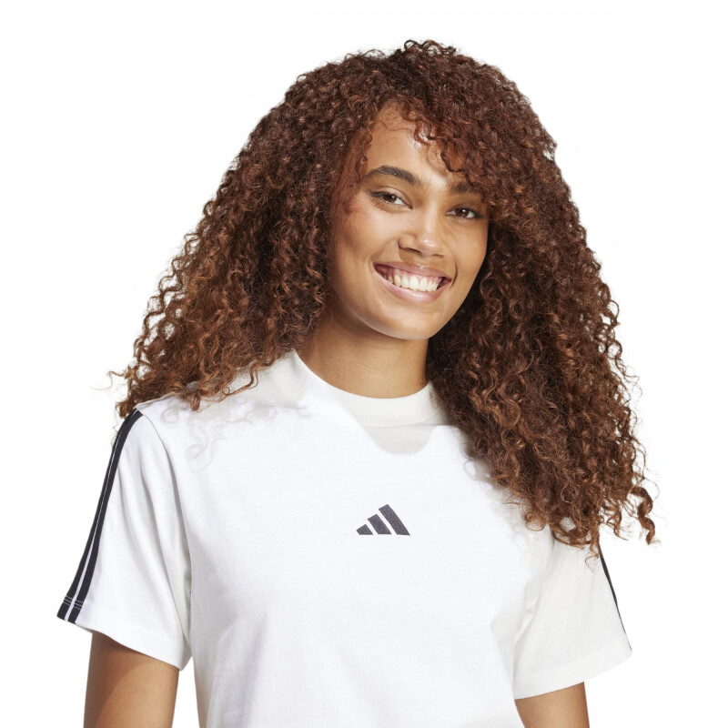 Remera ADIDAS W 3S SJ T B Mujer JM2394 Blanco-negro