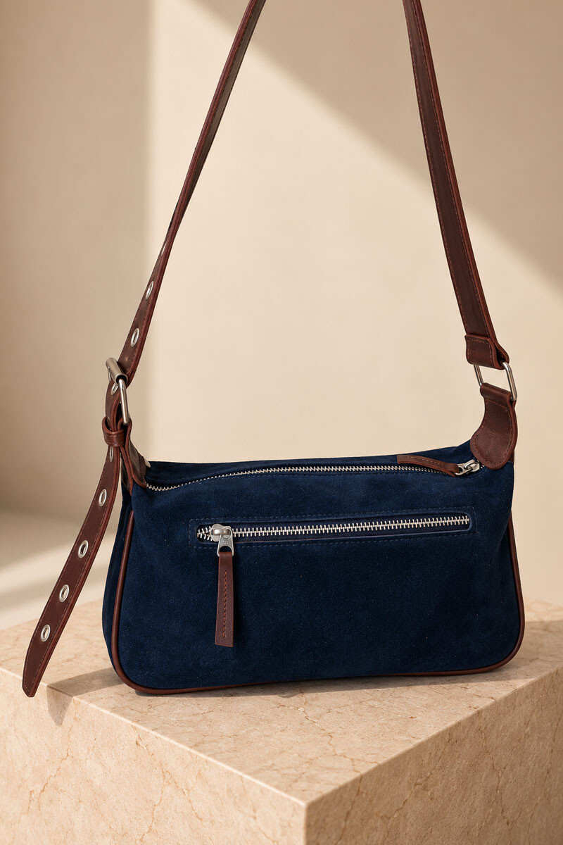 Cartera mavi Azul gamuza