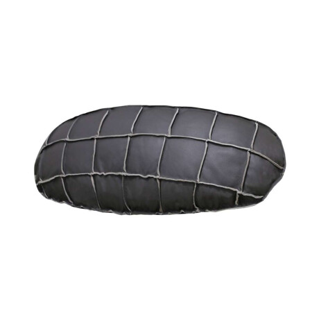 Almohadion Cuero 76x35cm oval grande Gris
