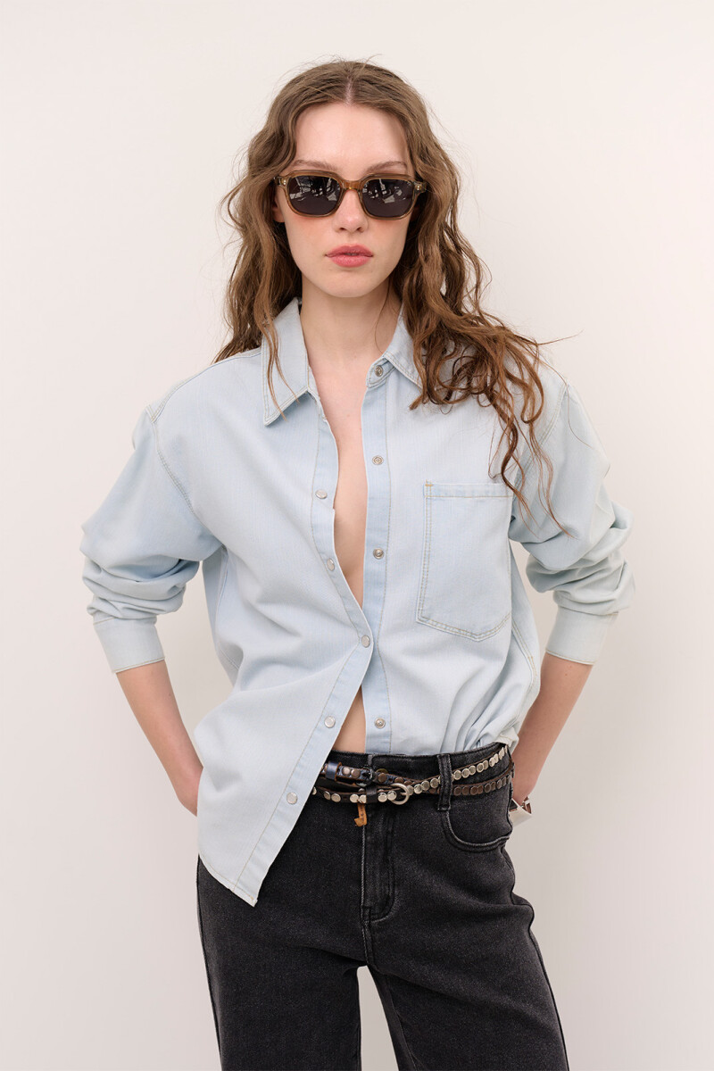 CAMISA JEAN BROCHE SKY