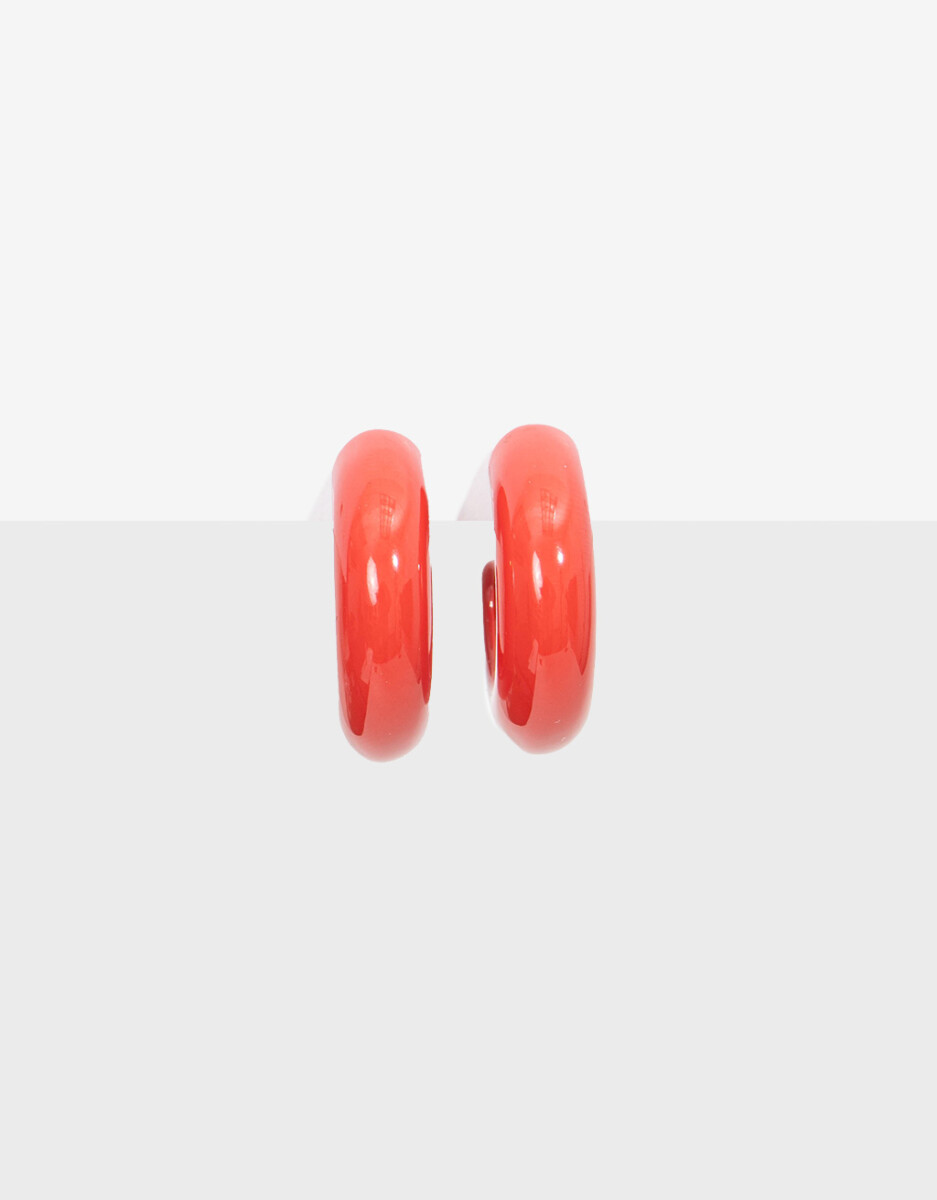 Argollas Esmaltadas Rojas 