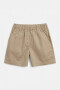 Short tipo gabardina con elastico BEIGE