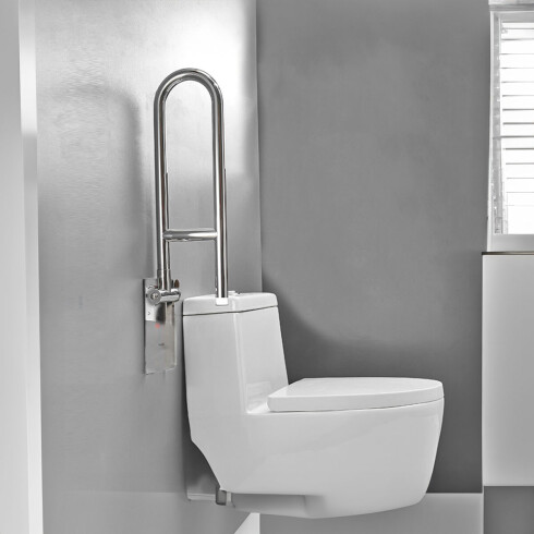 BARRA REBATIBLE DISCAP METAL ACERO INOXIDABLE PULIDA 60CM 000
