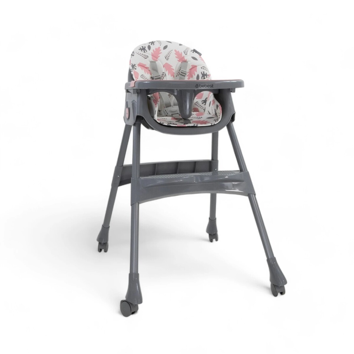 Silla de Comer para Bebes Bebesit Steps con Bandeja 2 en 1 - Rosa 