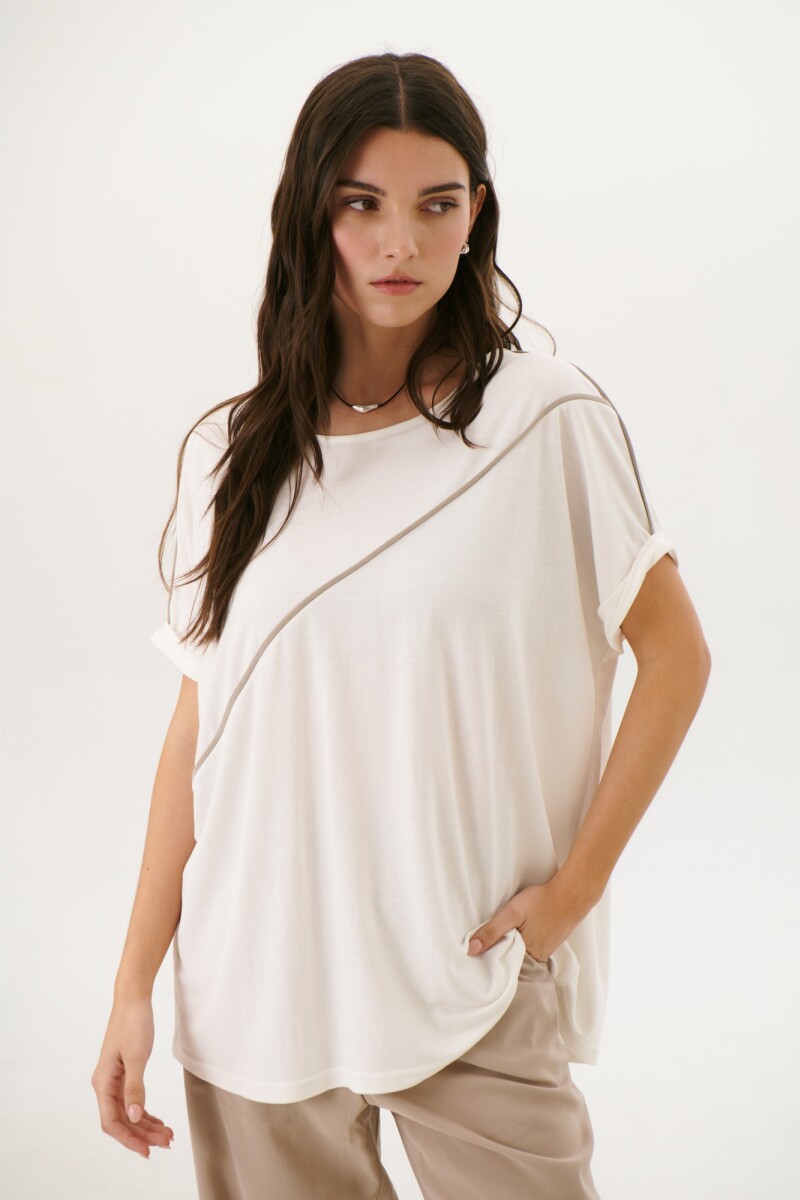 REMERA DIAGONAL BLANCO