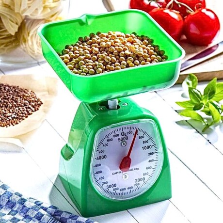 Balanza Cocina 5 Kg Analógica Plástico Verde Balanza Cocina 5 Kg Analógica Plástico Verde