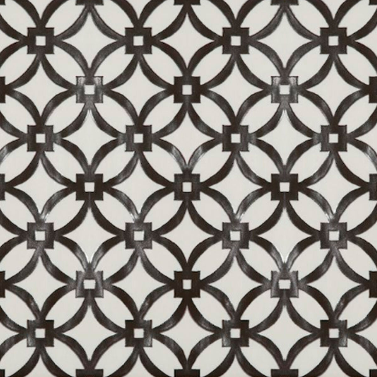 Porcelanato Blanco Y Negro Decorado 22.5X22.5Cm Piso Pared 