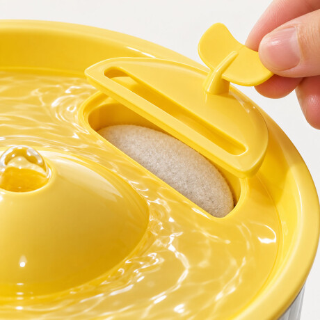 Fuente Bebedero Ballena Para Mascotas 1,5L USB 5V Amarillo